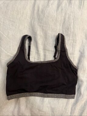 Aerie Black Ribbed Bralette
